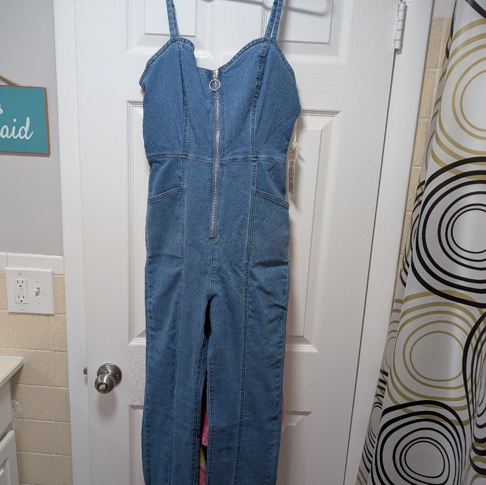 Iris Blue Denim Women's Jumpsuit